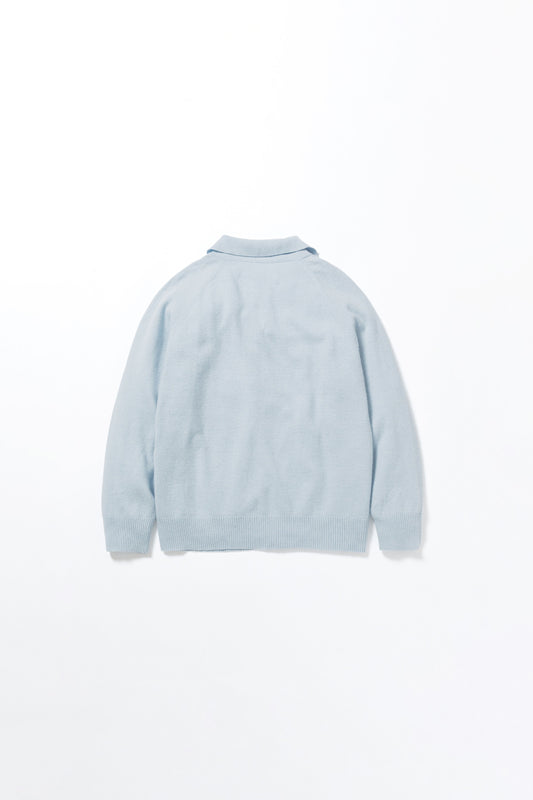 INNER MONGORIAN CASHMERE GARDIGAN I - SAXE BLUE