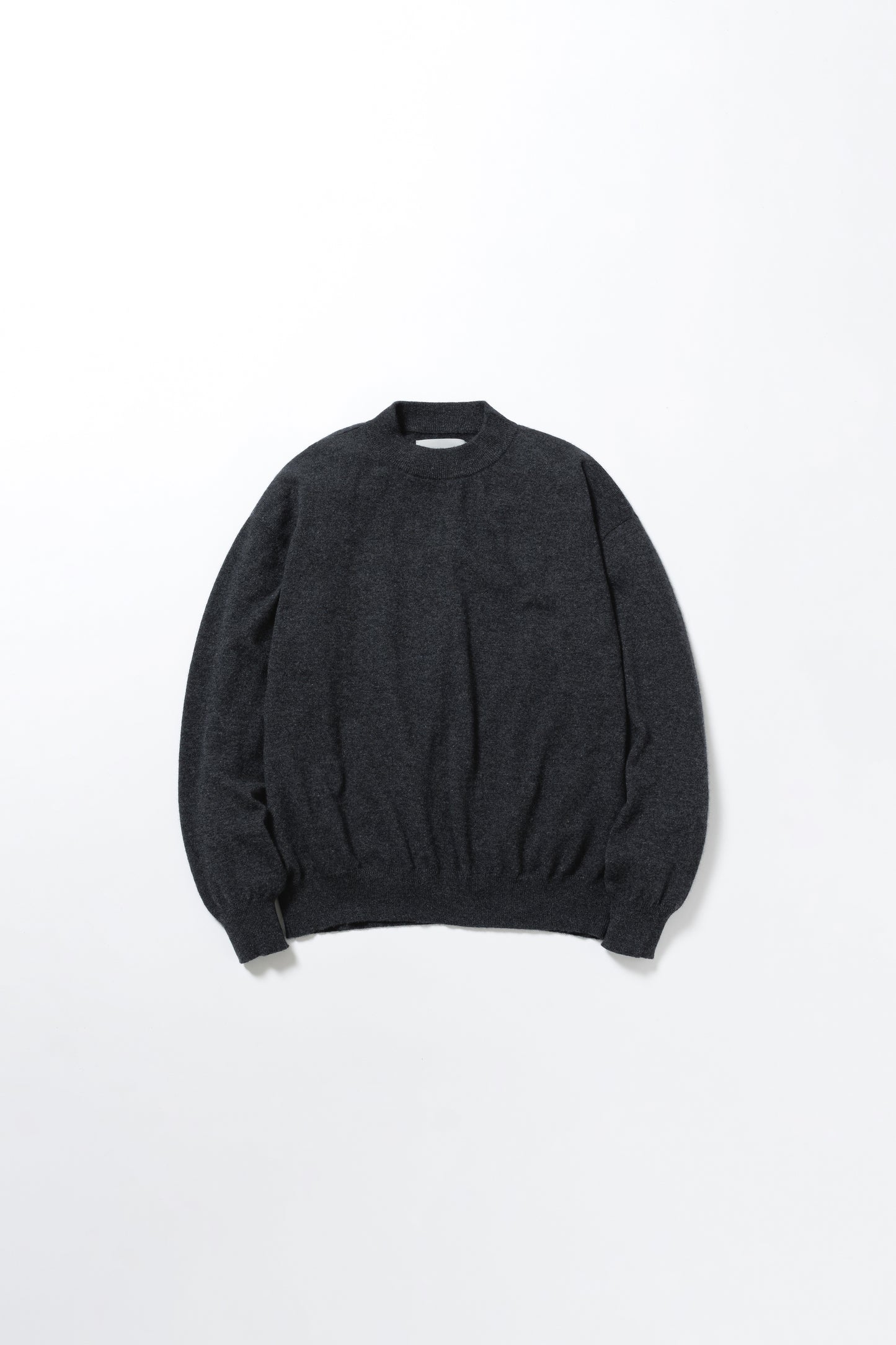 INNER MONGORIAN CASHMERE CREWNECK PULLOVER I - CHARCOAL GRAY