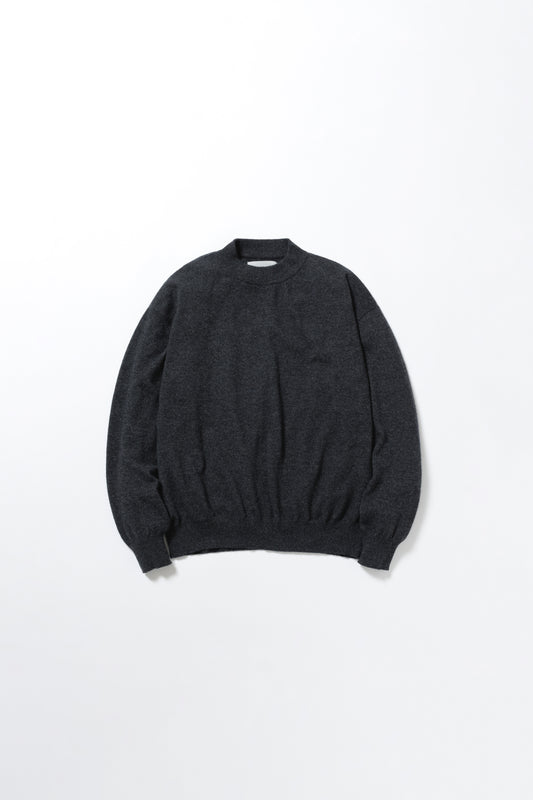 INNER MONGORIAN CASHMERE CREWNECK PULLOVER I - CHARCOAL GRAY