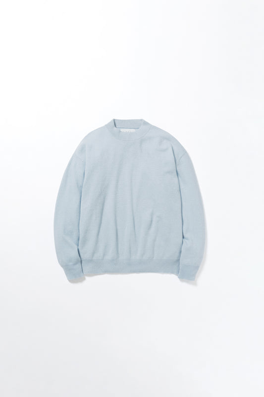 INNER MONGORIAN CASHMERE CREWNECK PULLOVER I - SAXE BLUE
