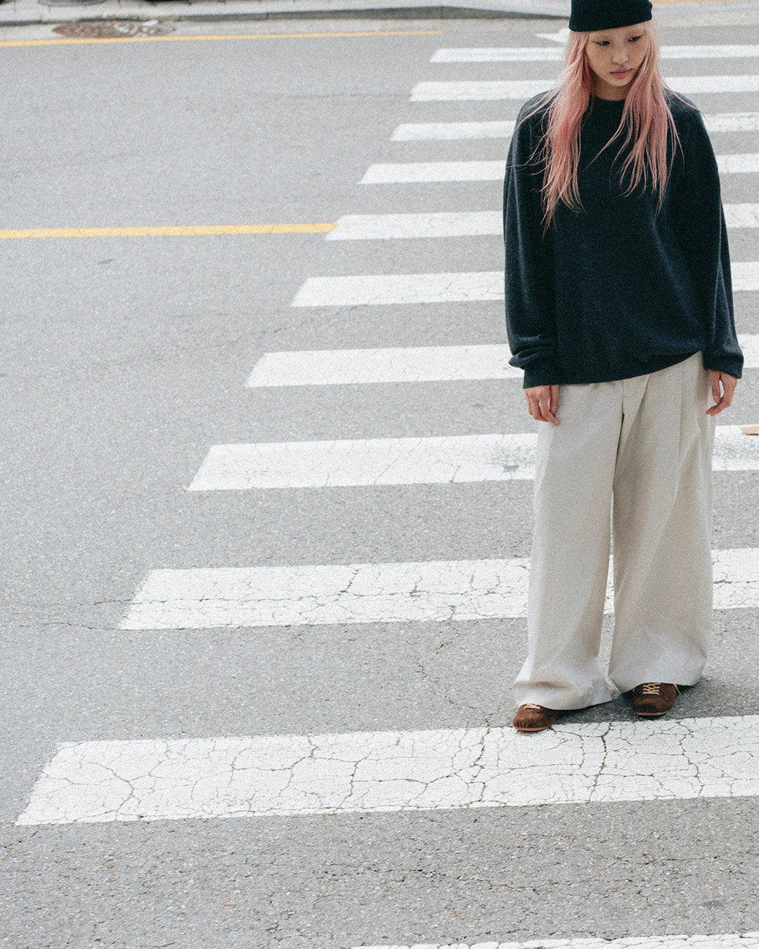 INNER MONGORIAN CASHMERE CREWNECK PULLOVER I - SAXE BLUE